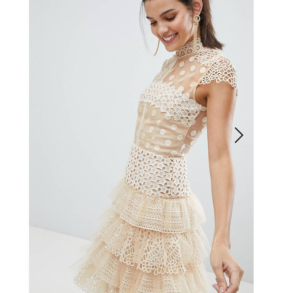 Bronx and Banco Dresses & Skirts - Bronx and Banco Isabella Tulle Mini Lace Dress Womens Size 2